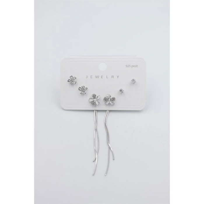 HERŞEYTREND Çoklu Set Küpe - Gümüş