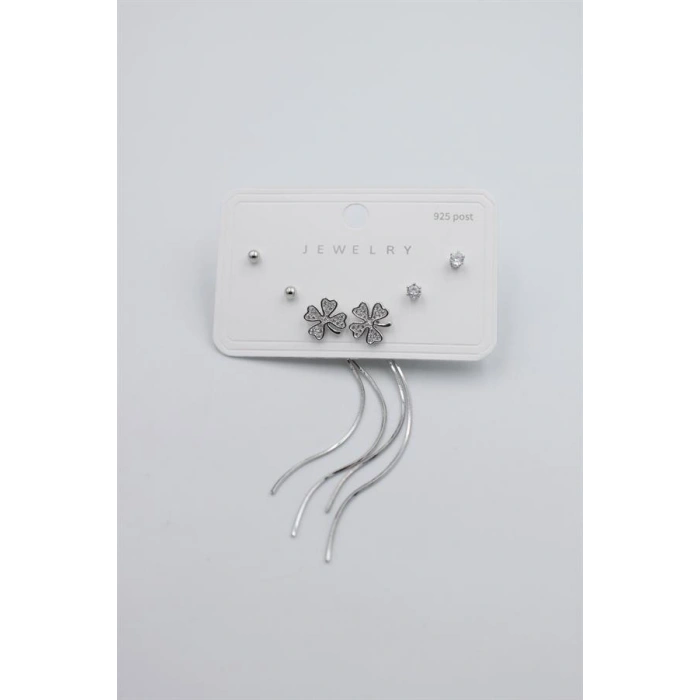 HERŞEYTREND Çoklu Set Küpe - Gümüş