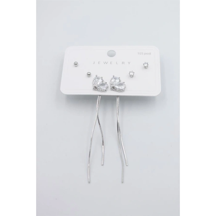 HERŞEYTREND Çoklu Set Küpe - Gümüş