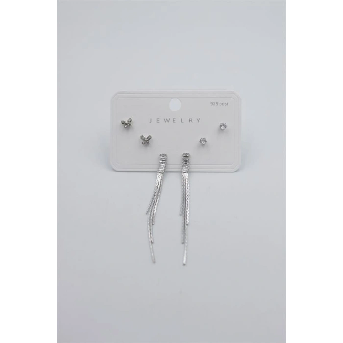 HERŞEYTREND Çoklu Set Küpe - Gümüş