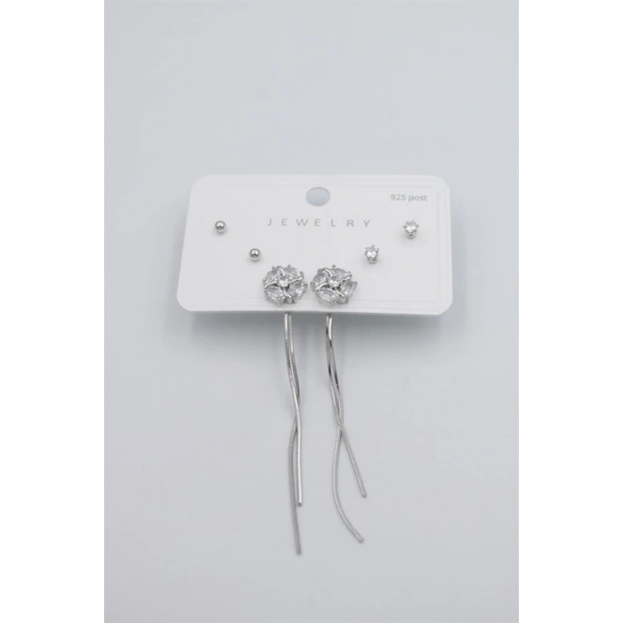 HERŞEYTREND Çoklu Set Küpe - Gümüş