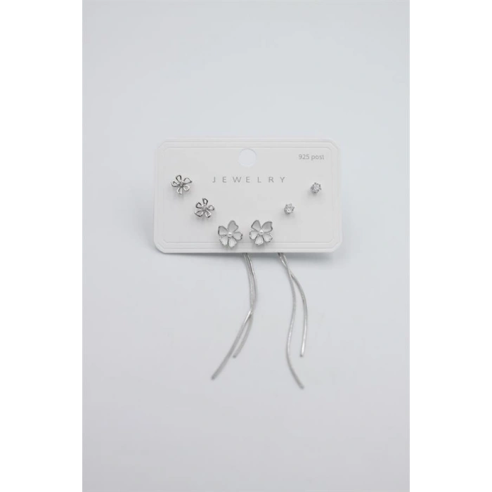 HERŞEYTREND Çoklu Set Küpe - Gümüş