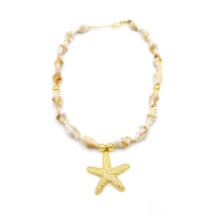 LitaeTrend Deniz Kabuklu Yıldız Kolye - Altın