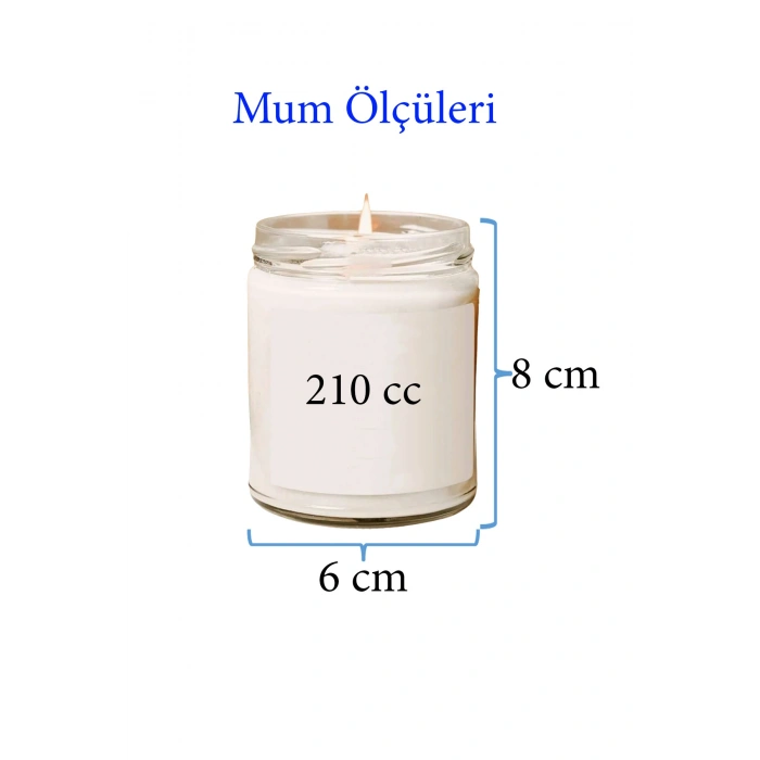 LitaeTrend Doğal Özel Seri Kokulu Dekoratif Kavanoz Mum 210 cc - Kakao Esansı - RYL