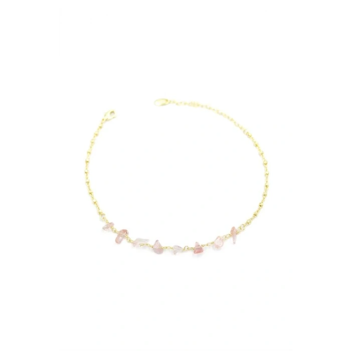 LitaeTrend Doğal Taşlı Halhal - Altın