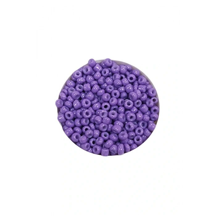 LitaeTrend Dökme Cam Kum Boncuk (11/0) 2 mm - 20 Gram -  Eflatun - BNC020