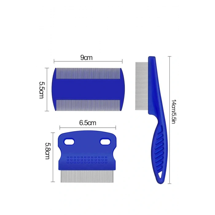 LitaeTrend Evcil Hayvan Bit Tarağı Seti Paslanmaz Çelik Bıçaklı 4lü Set