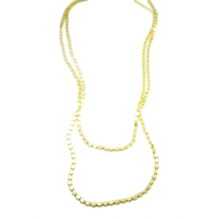 HERŞEYTREND Ezme Zincir Kolye - 90cm - Altın