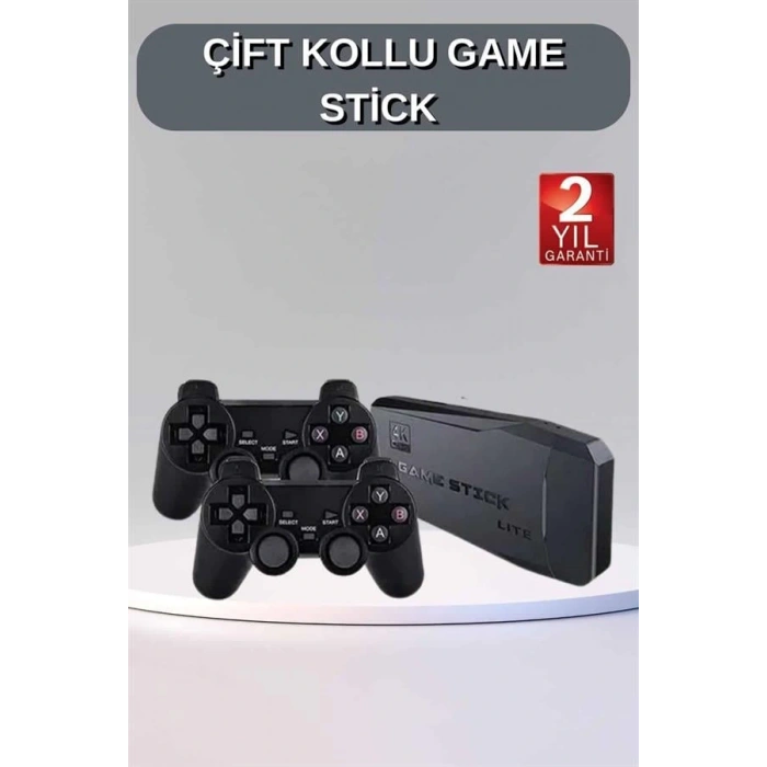 LitaeTrend Game Stick 20000 Oyun Kablosuz Çift Kol Retro Oyunlar Game Stick Atari 2.4g 4K