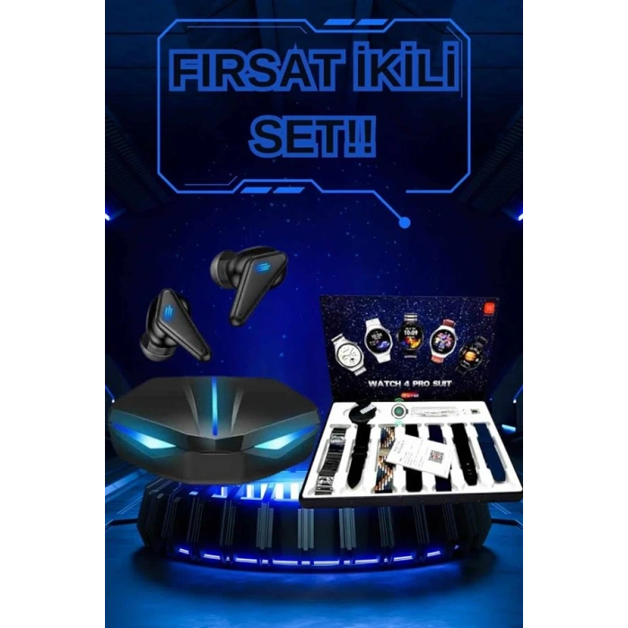 LitaeTrend Gamer Kulaklık ve Çok Kordonlu Akıllı Saat Gürültü Önleyici GPS Desteği