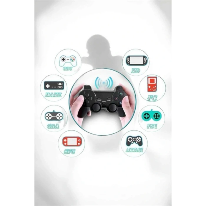 LitaeTrend Gaming Atari 2.4g Uyumlu Kablosuz Çift Kol Game Stick