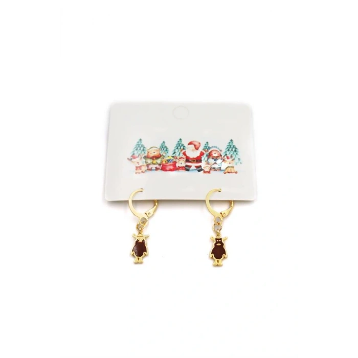 LitaeTrend Geyik Yılbaşı Küpe - Altın