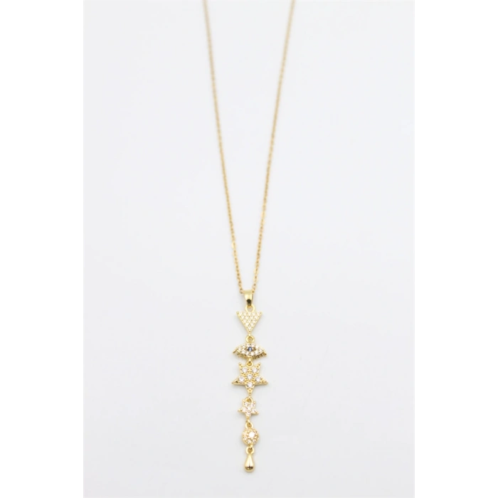 HERŞEYTREND Göz Yıldız Kolye - Altın