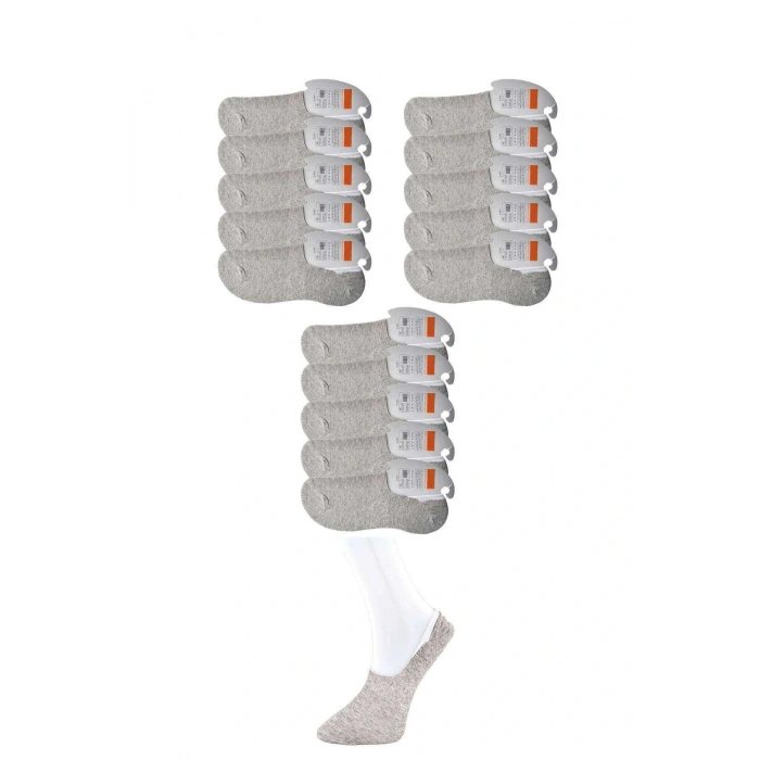 HERŞEYTREND Gri Erkek Babet Çorap 15 çift