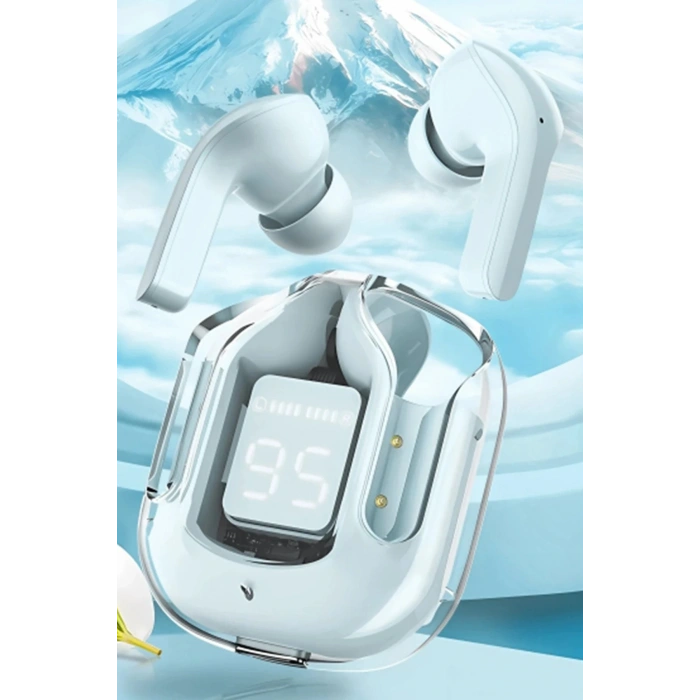 LitaeTrend GT13 Dijital Şarj Göstergeli Kablosuz Airpods Kulaklık - Beyaz