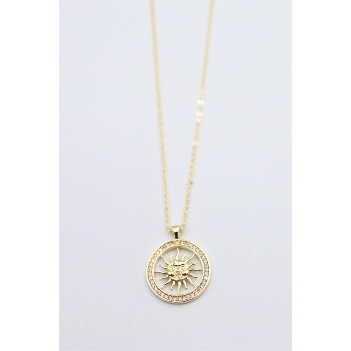 HERŞEYTREND Güneş Kolye - Altın