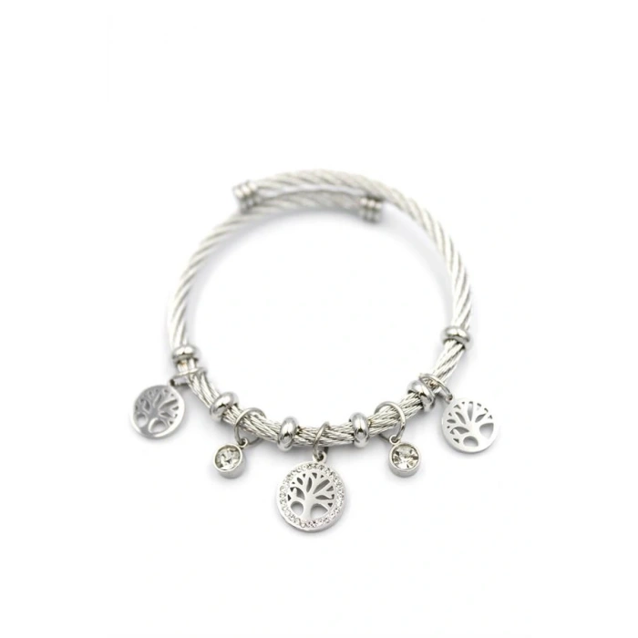 LitaeTrend Hayat Ağacı Charm Bilezik - Gümüş