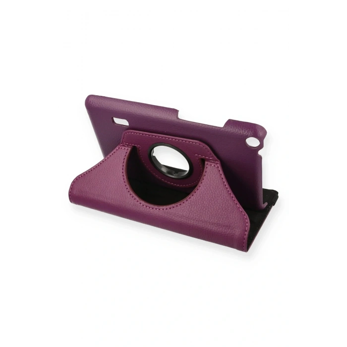 LitaeTrend Huawei MediaPad T3 7 Kılıf 360 Tablet Deri Kılıf - Mürdüm