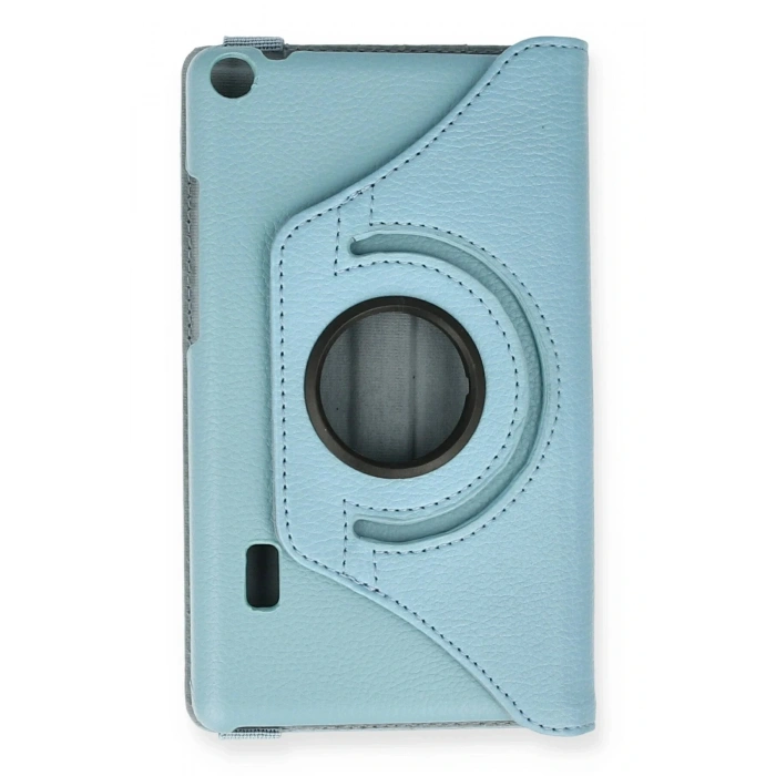 LitaeTrend Huawei MediaPad T3 7 Kılıf 360 Tablet Deri Kılıf - Turkuaz