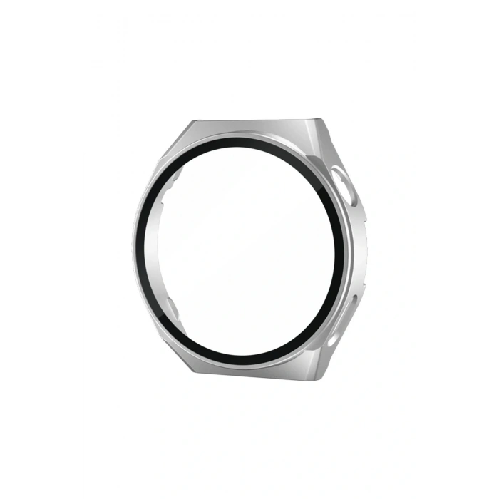 LitaeTrend Huawei Watch GT3 Pro 46mm Dota Camlı Kasa Ekran Koruyucu - Gümüş