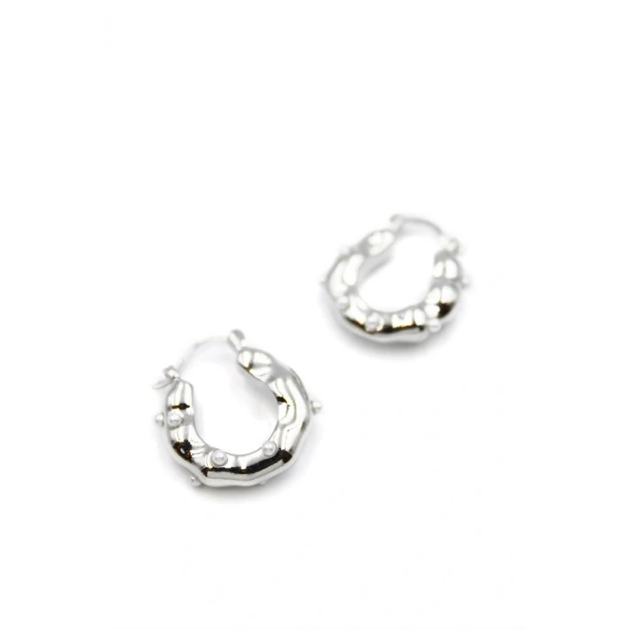 LitaeTrend İnci Halka Küpe - Gümüş