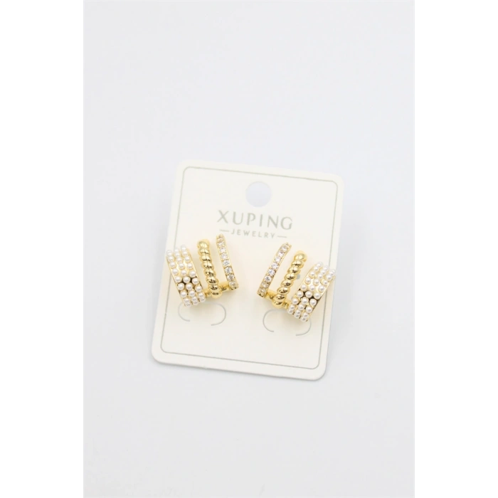 HERŞEYTREND İncili Halka Küpe - Altın