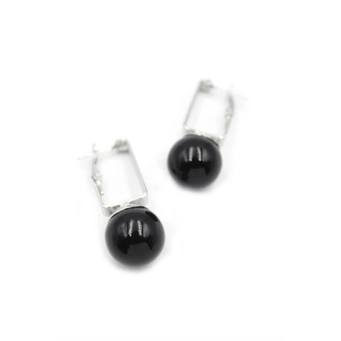 LitaeTrend İncili Küpe - Siyah