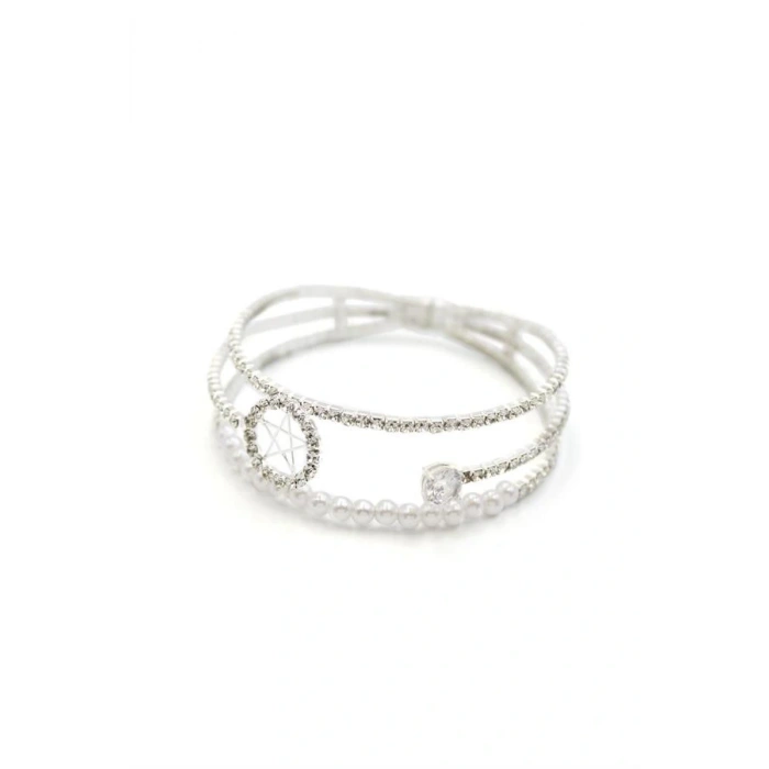 LitaeTrend İncili Su Yolu Bileklik - Gümüş