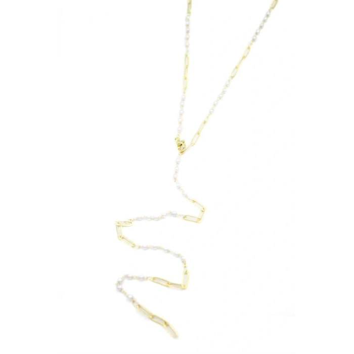 LitaeTrend İncili Y Kolye - Altın