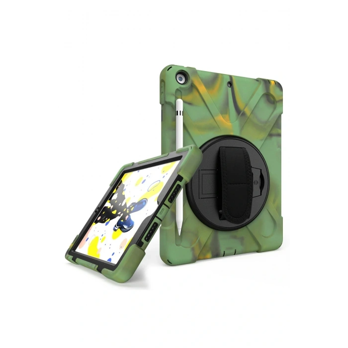 LitaeTrend iPad 5 Air 9.7 Kılıf Amazing Tablet Kapak - Kamuflaj