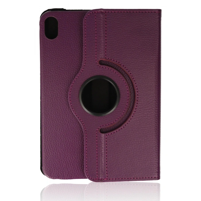 LitaeTrend iPad Mini 6 Kılıf 360 Tablet Deri Kılıf - Mürdüm