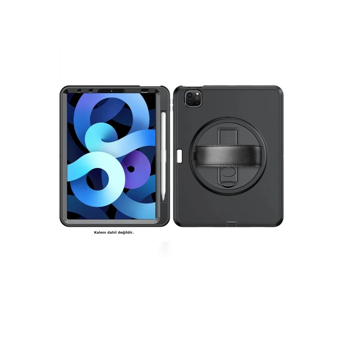 LitaeTrend iPad Pro 11 (2018) Kılıf Hand Strap Tablet Kılıfı - Siyah