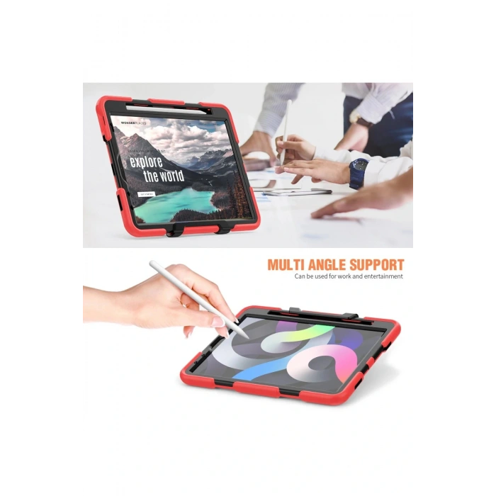 LitaeTrend iPad Pro 11 (2020) Kılıf Griffin Tablet Kapak - Kırmızı