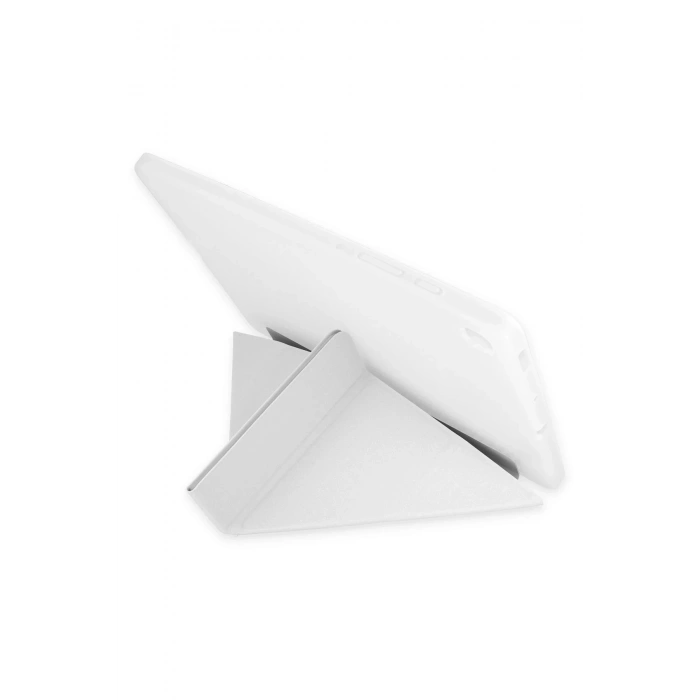 LitaeTrend iPad Pro 12.9 (2021) Kılıf Kalemlikli Mars Tablet Kılıfı - Gri