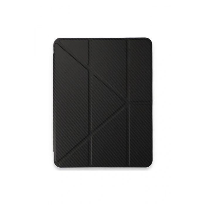 LitaeTrend iPad Pro 13 (2024) Kılıf Color Karbon Tablet Kılıfı - Siyah