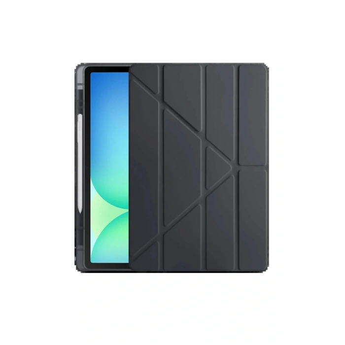 LitaeTrend iPad Pro 13 (2024) Kılıf Kalemlikli Hugo Tablet Kılıfı - Siyah