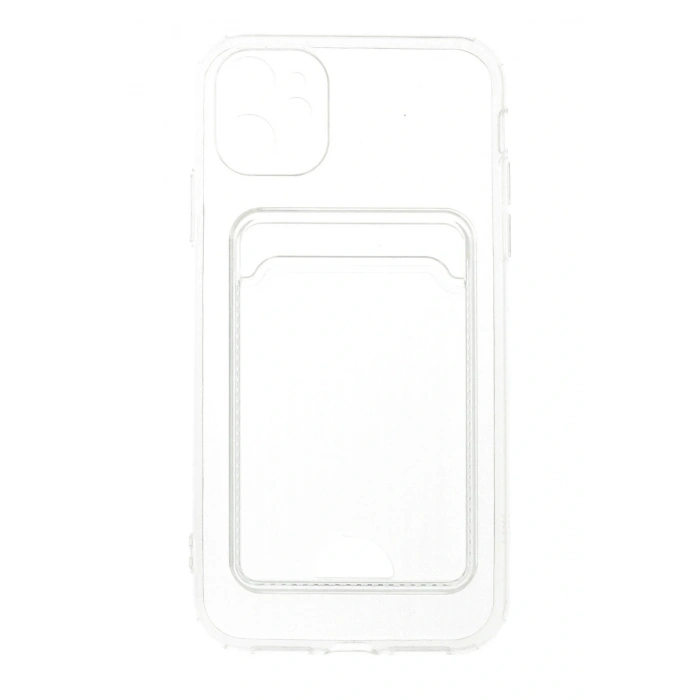 LitaeTrend iPhone 11 Kılıf Kart Şeffaf Silikon - Şeffaf