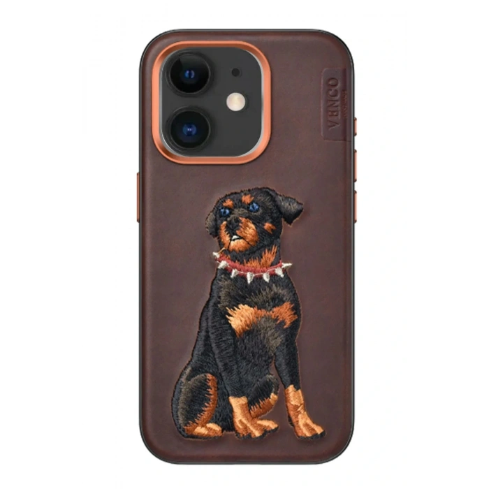 LitaeTrend iPhone 11 Perma Desenli Kapak - Koyu Kahve