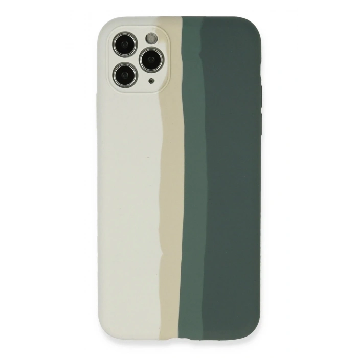 LitaeTrend iPhone 11 Pro Kılıf Ebruli Lansman Silikon - Beyaz-Gri