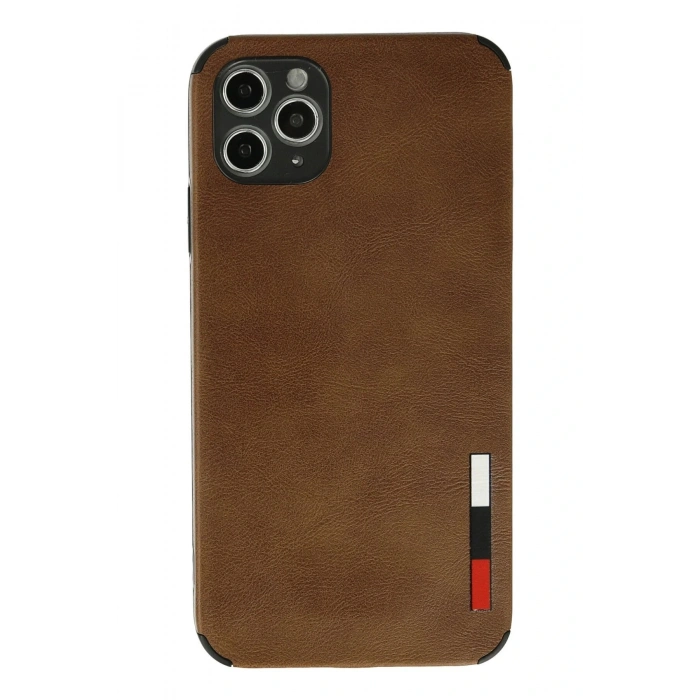 LitaeTrend iPhone 11 Pro Kılıf Loop Deri Silikon - Kahverengi