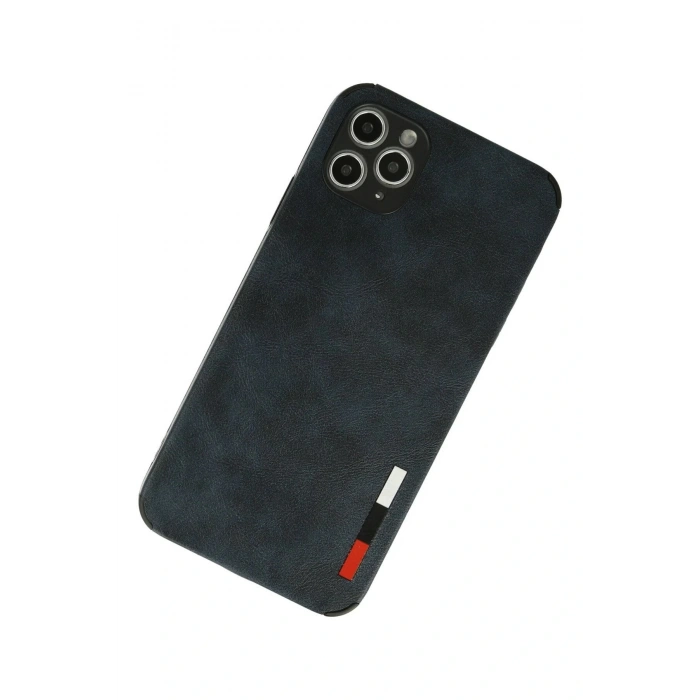 LitaeTrend iPhone 11 Pro Max Kılıf Loop Deri Silikon - Lacivert