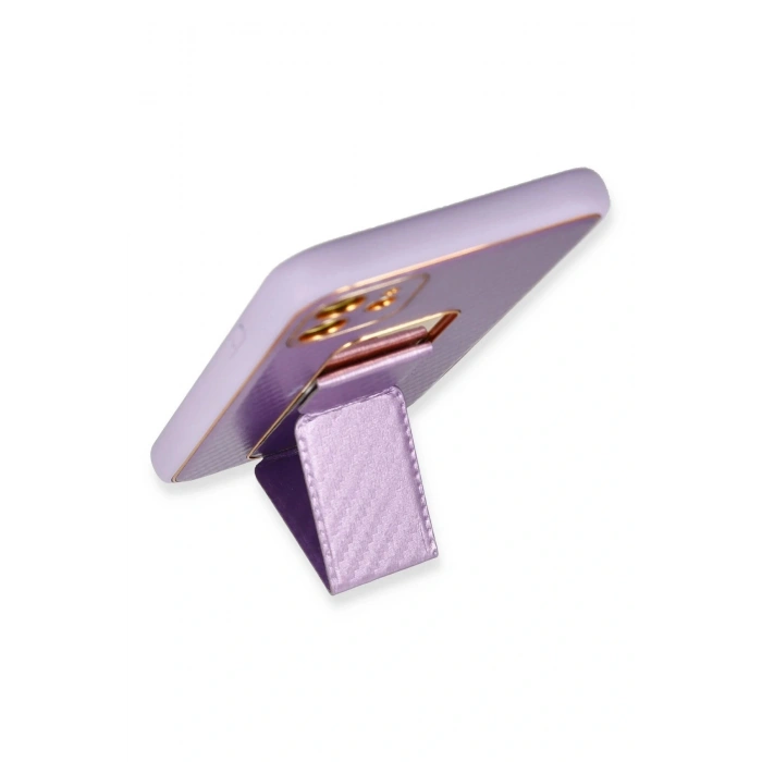 LitaeTrend iPhone 12 Kılıf Coco Karbon Standlı Kapak - Mor