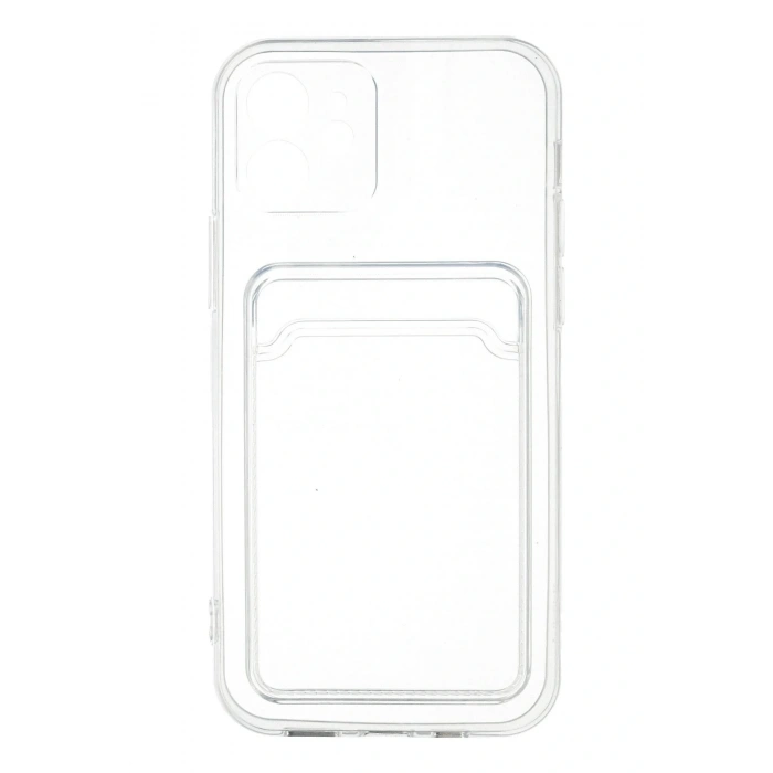 LitaeTrend iPhone 12 Kılıf Kart Şeffaf Silikon - Şeffaf