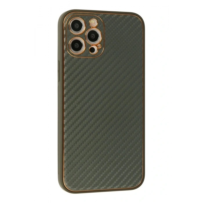 LitaeTrend iPhone 12 Pro Kılıf Coco Karbon Silikon - Füme