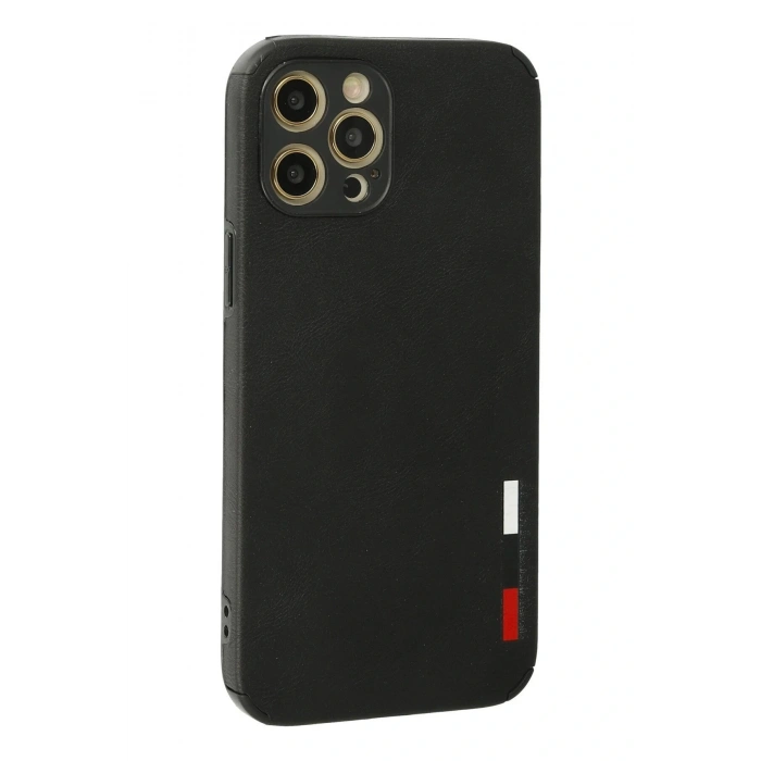 LitaeTrend iPhone 12 Pro Kılıf Loop Deri Silikon - Siyah