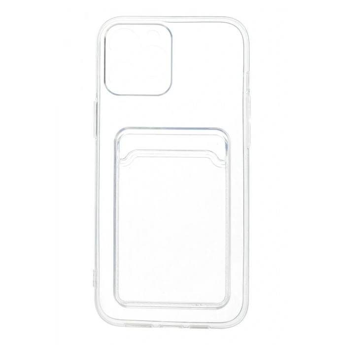 LitaeTrend iPhone 12 Pro Max Kılıf Kart Şeffaf Silikon - Şeffaf