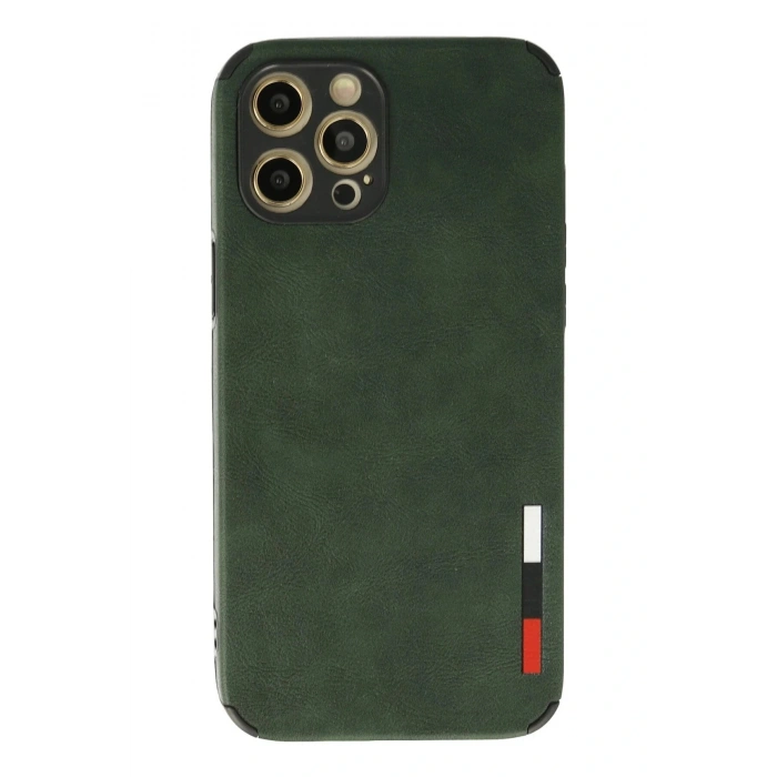 LitaeTrend iPhone 12 Pro Max Kılıf Loop Deri Silikon - Yeşil