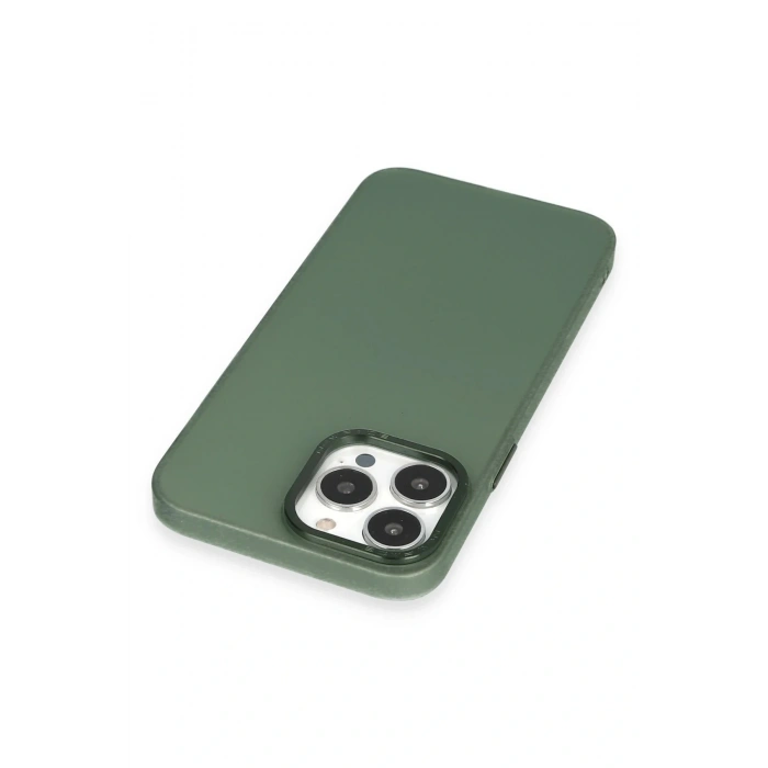 LitaeTrend iPhone 13 Pro Max Kılıf Modos Metal Kapak - Koyu Yeşil