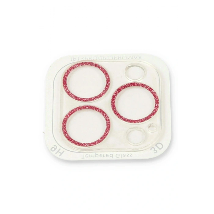 LitaeTrend iPhone 13 Pro Max Shine Kamera Lens Koruma Cam - Pembe
