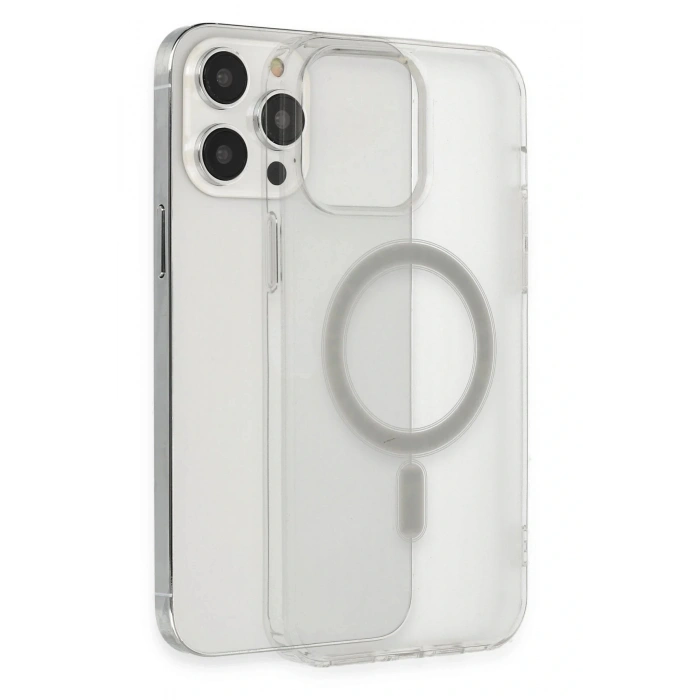 LitaeTrend iPhone 14 Pro Kılıf Matte Şeffaf Magneticsafe - Şeffaf